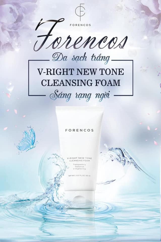 Sữa rửa mặt sáng da Forencos V-Right New Tone Cleansing Foam