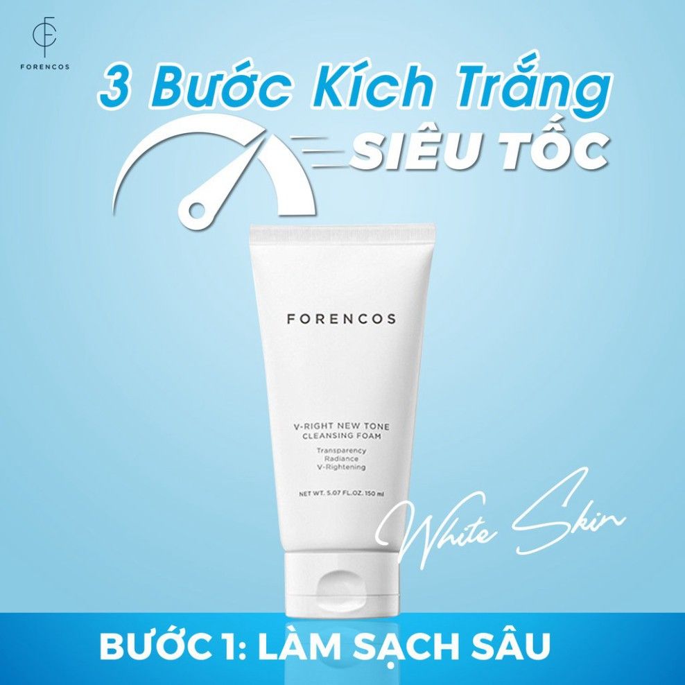 Sữa rửa mặt sáng da Forencos V-Right New Tone Cleansing Foam