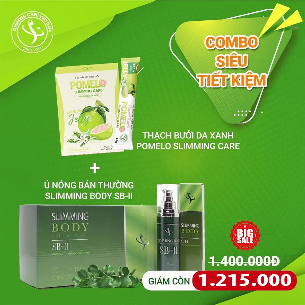 Combo Bộ ủ nóng SB-2 ( thường ) & thạch bưởi da xanh Pomelo Slimming Care