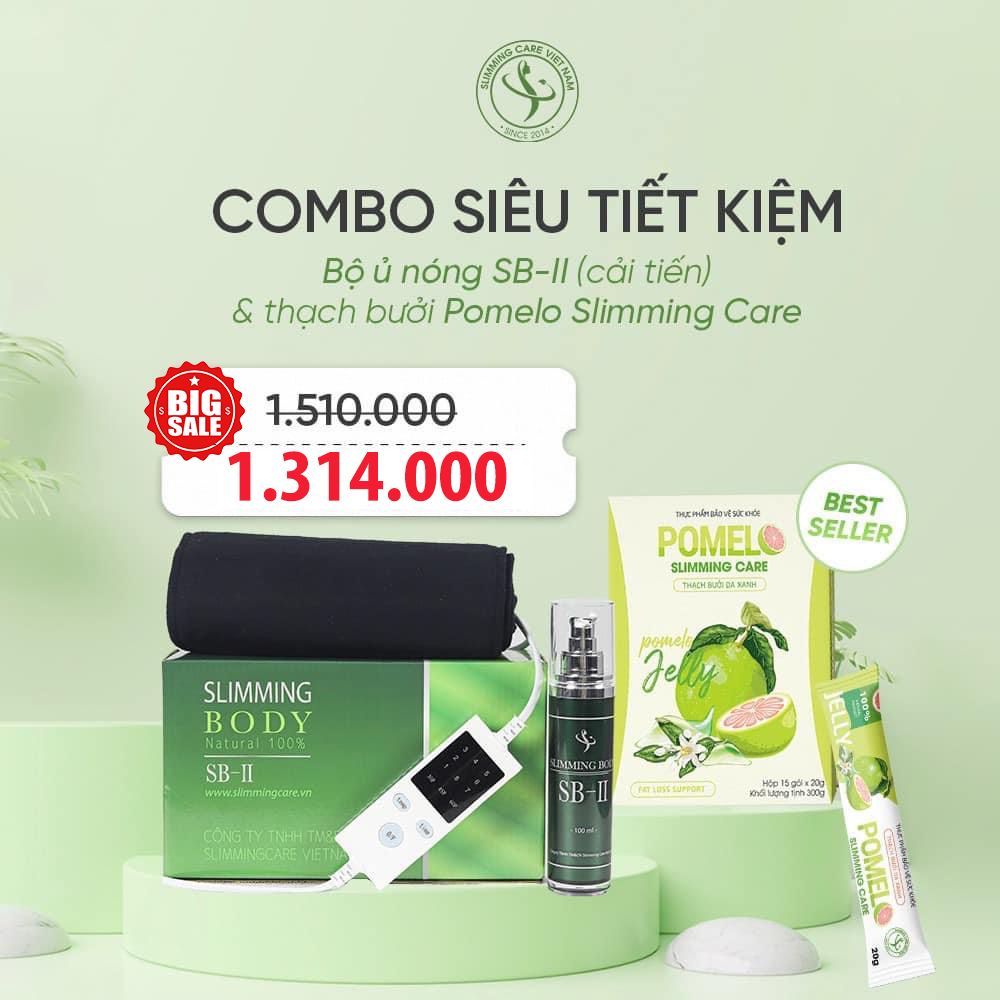 Combo Bộ ủ nóng SB-2(cải tiến) & Thạch bưởi Pomelo Slimming Care