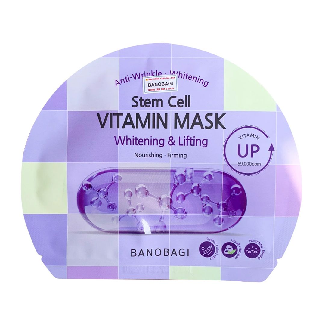 Mặt nạ Banobagi Stem Cell Vitamin Mask Hàn Quốc - Whitening & Lifting ( Giúp dưỡng trắng và tăng độ đàn hồi cho da)