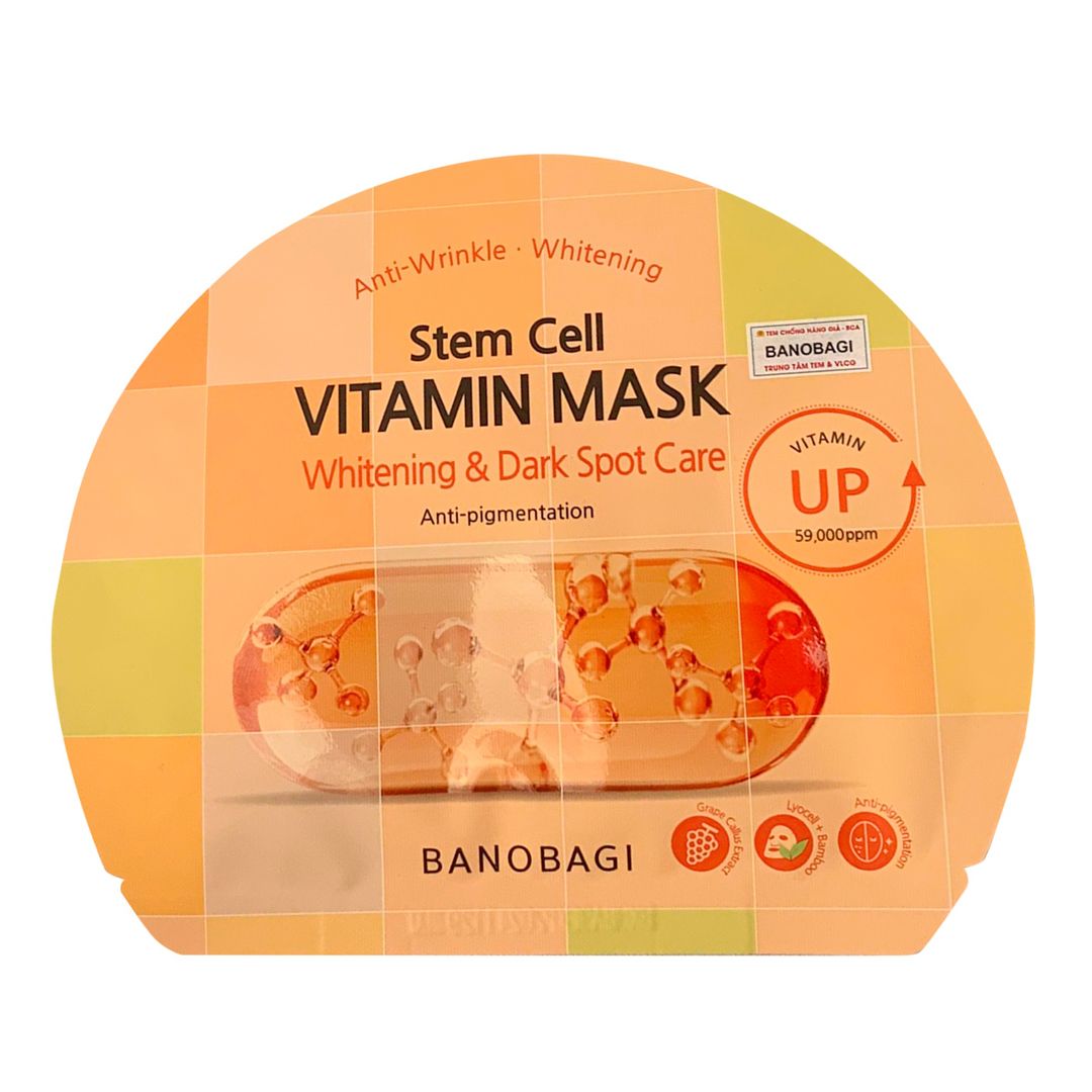 Mặt nạ Banobagi Stem Cell Vitamin Mask Hàn Quốc -  Whitening & Dark Spot Care (Giúp mờ thâm và làm đều màu da)