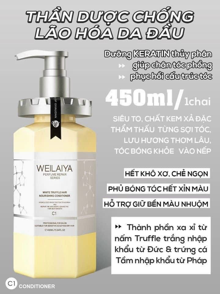 Dầu xả phục hồi đa tầng nấm truffle Weilaiya 450ml