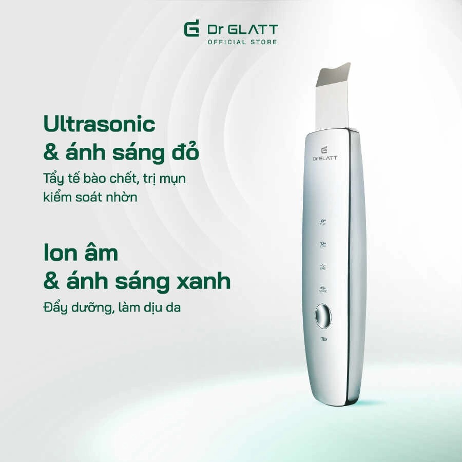 Máy đẩy tinh chất và tẩy tế bào chết ULTRAS 2.0, 4 trong 1, hàng chính hãng Dr Glatt, thương hiệu Đức