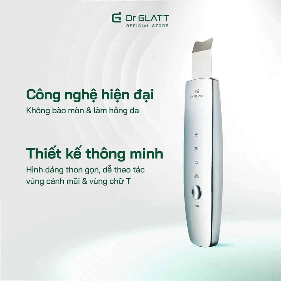 Máy đẩy tinh chất và tẩy tế bào chết ULTRAS 2.0, 4 trong 1, hàng chính hãng Dr Glatt, thương hiệu Đức