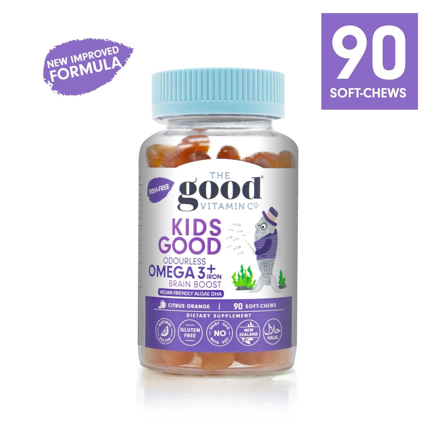 Kẹo dẻo Gummy Vitamin Kids Good Omega3 - Bổ sung omega 3 tăng cường phát triển trí não ( Loại Có mùi)