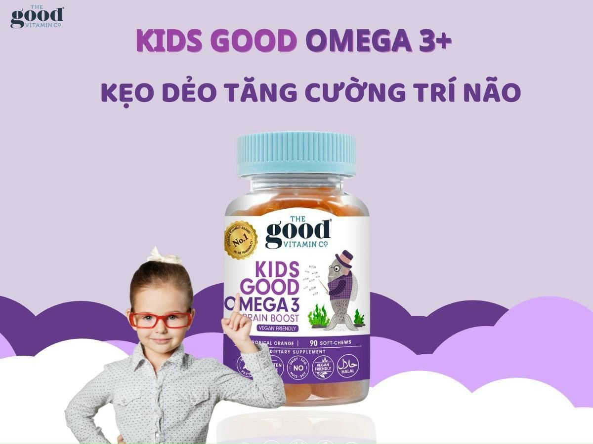 Kẹo dẻo Gummy  Vitamin Kids Good Omega3 - Bổ sung omega 3 tăng cường phát triển trí não