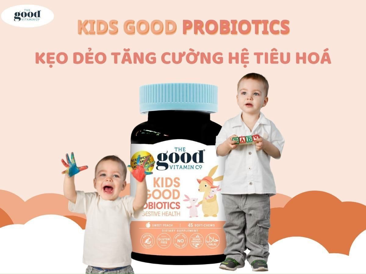 Kẹo dẻo Gummy Vitamin Kids Good Probiotics | Men vi sinh trẻ em