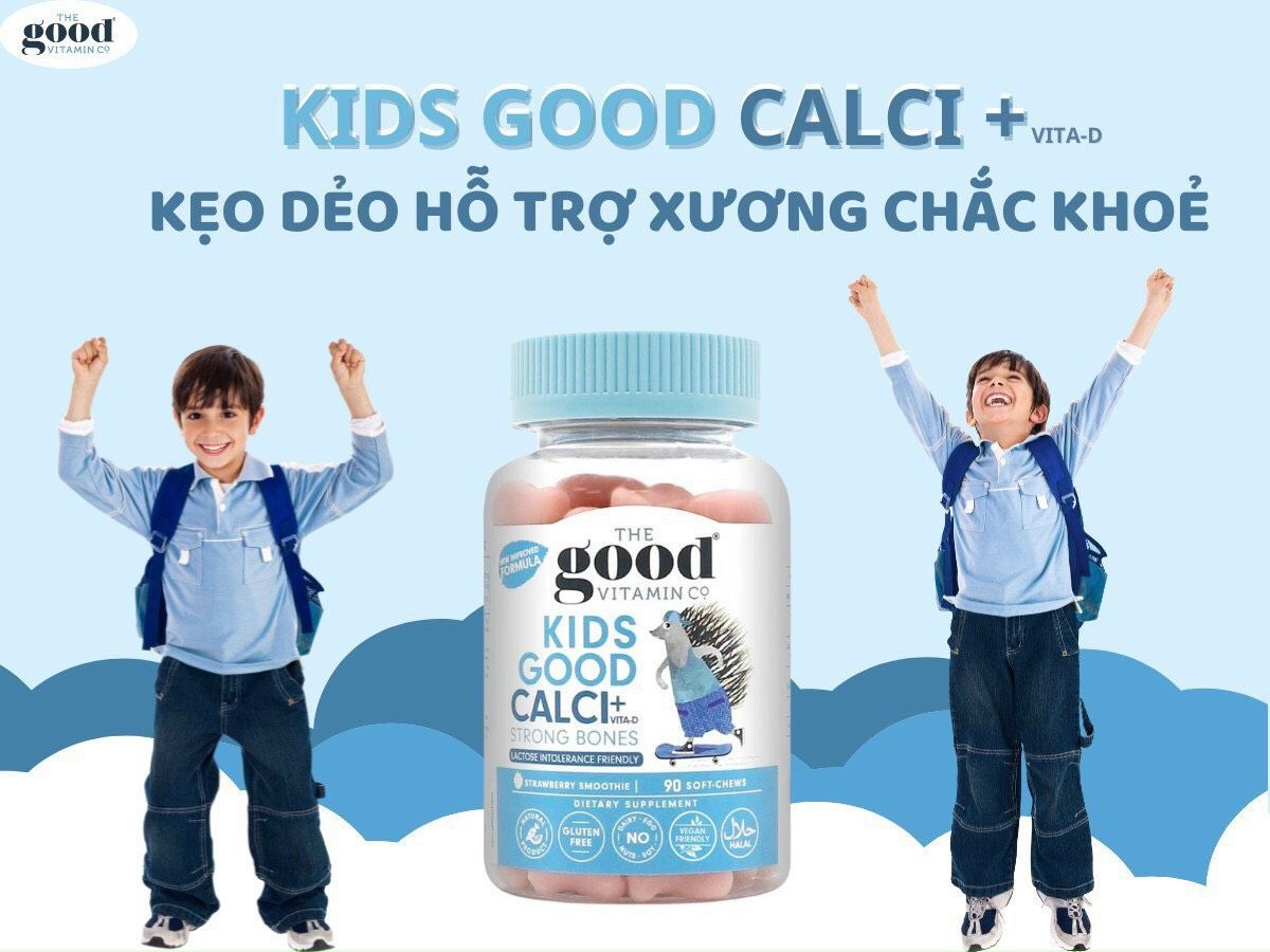 Kẹo dẻo Gummy  Vitamin Kids Good Calci – Canxi Hỗ trợ xương chắc khoẻ