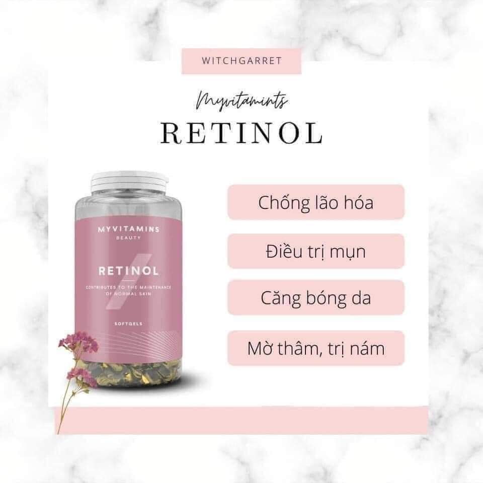 Viên Uống Chống Lão Hóa Trị Mụn Myvitamins Retinol (30v)