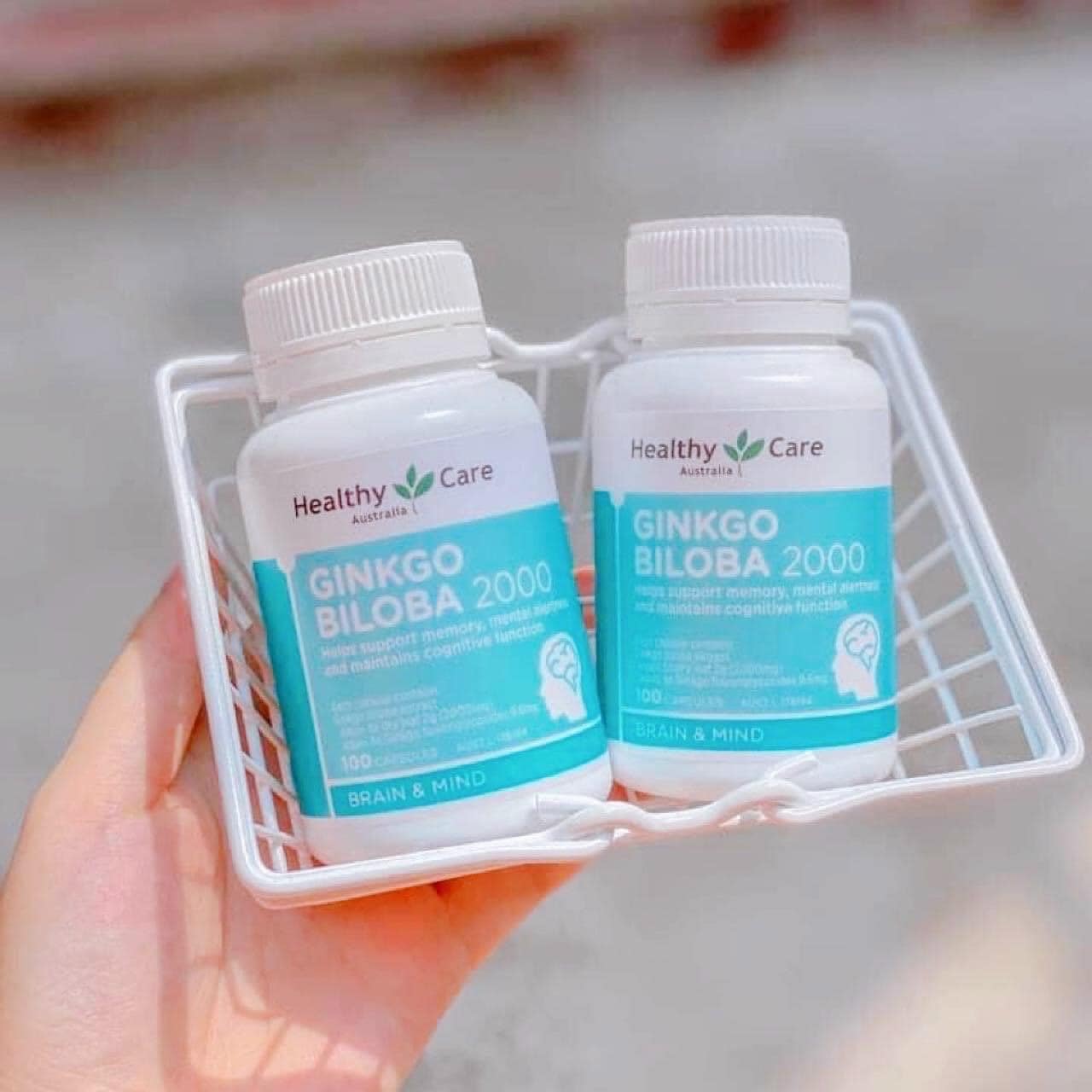 Viên uống bổ não Healthy Care Ginkgo Biloba 2000mg - 100v