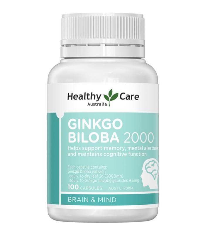 Viên uống bổ não Healthy Care Ginkgo Biloba 2000mg - 100v