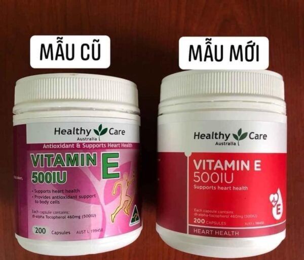 Viên Uống Vitamin E Healthy Care 500IU Hộp 200 Viên Của Úc