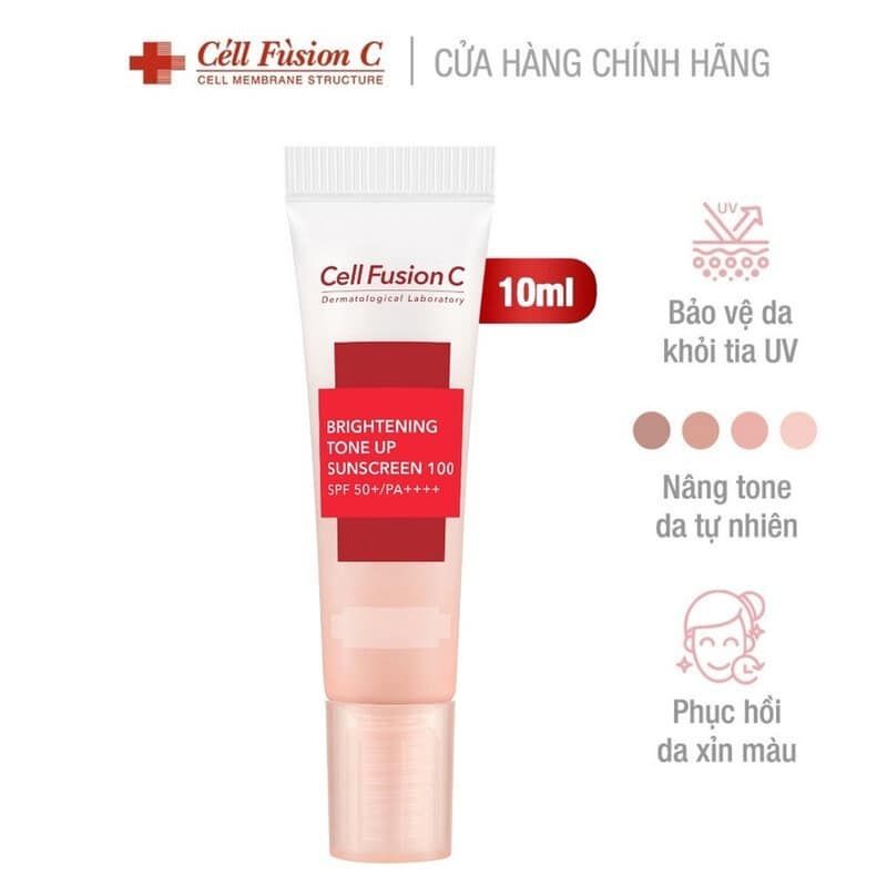 Kem chống nắng Cell Fusion C Toning Sunscreen 100 SPF50+/PA+++ 50ml ( màu hồng - nâng tông da trắng hồng )