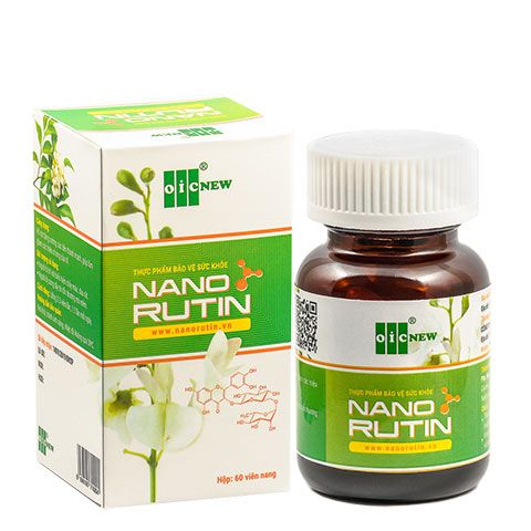 Nano Rutin OIC - Không Lo Bệnh Trĩ và Giãn Tĩnh Mạch (Lọ 60 viên) - Tặng 1 lọ viên nang OIC Rutin