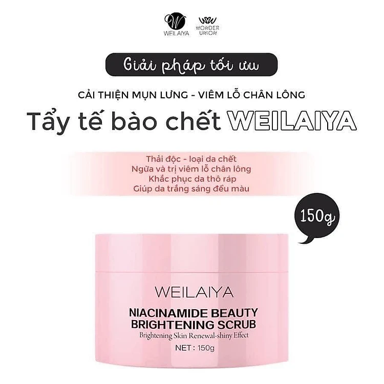 Sét quà tặng cao cấp - Sữa tắm trắng cánh hoa hồng Damask và Tẩy da chết từ bơ  Weilaiya