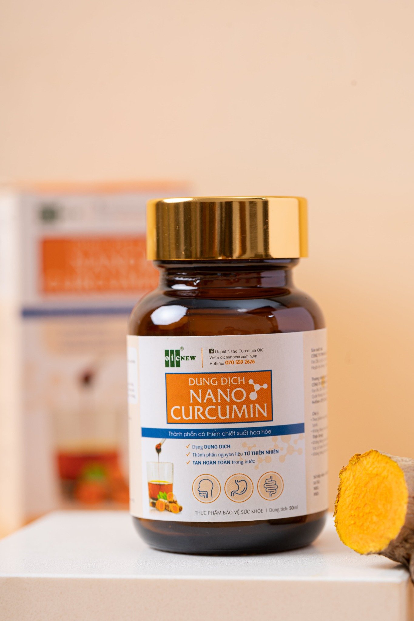 Liquid Nano Curcumin OIC - Tinh bột nghệ hỗ trợ điều trị dạ dày (LNCO)