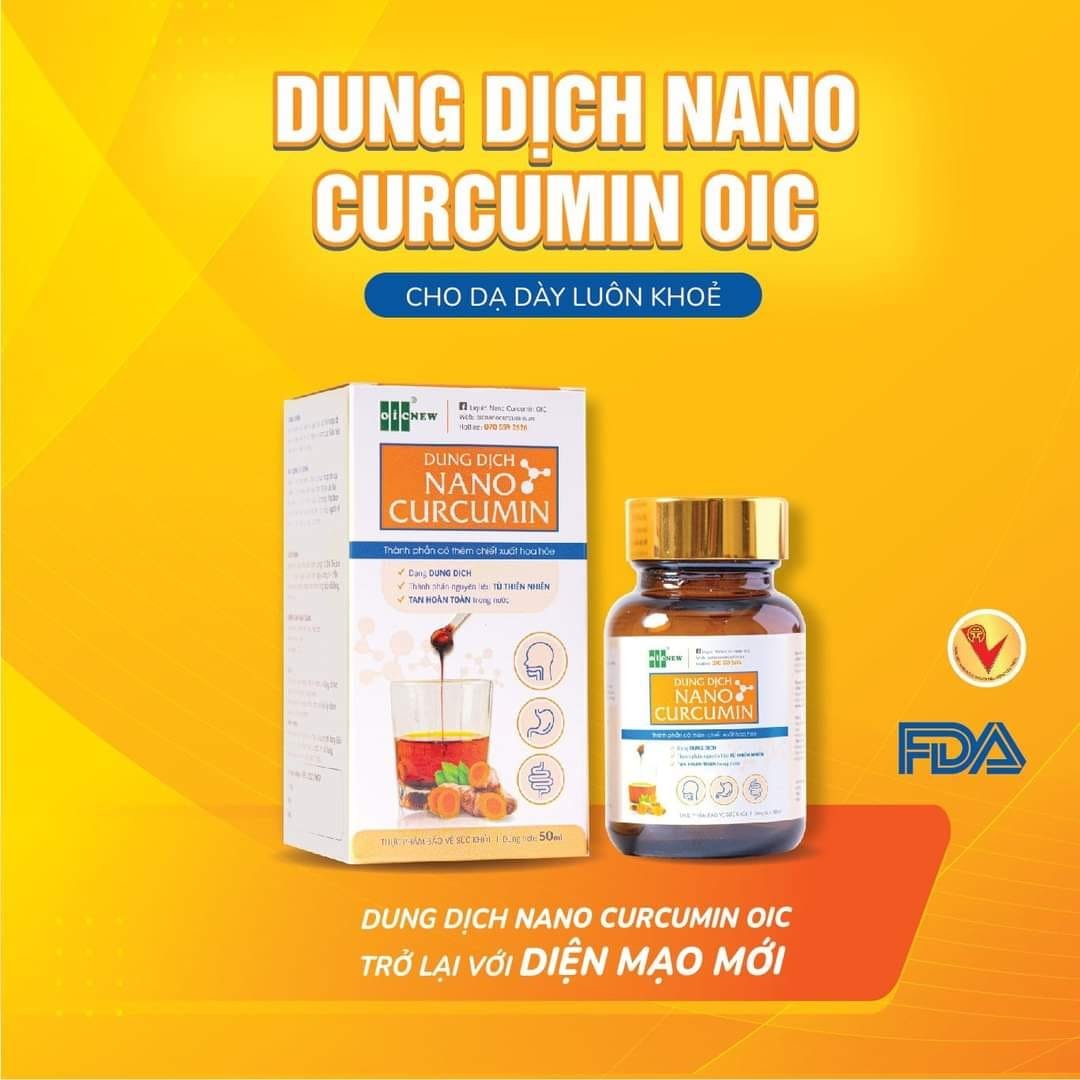 Liquid Nano Curcumin OIC - Tinh bột nghệ hỗ trợ điều trị dạ dày (LNCO)