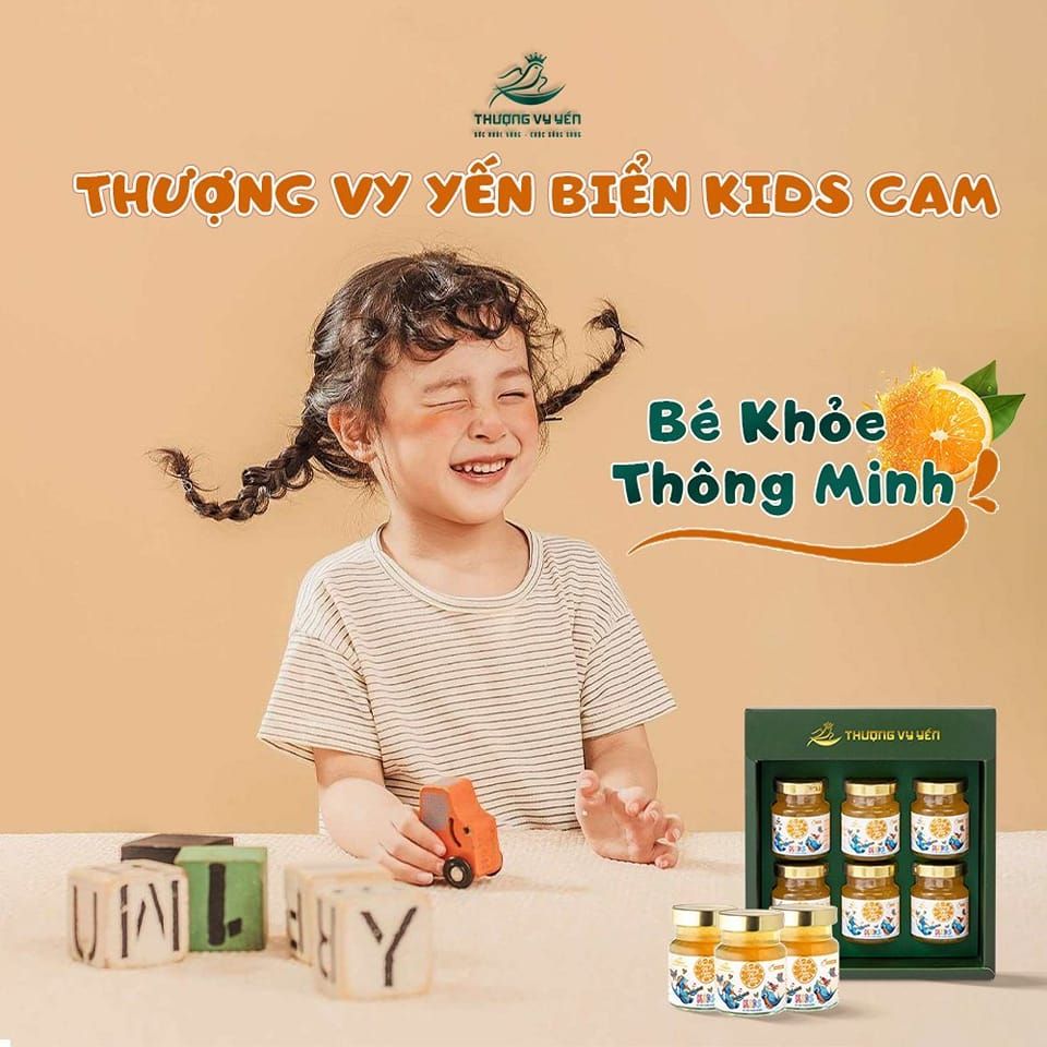 Yến biển chưng sẵn Thượng Vy Yến Kid's Vị Cam cho bé - Yến sào cao cấp - Hũ Lẻ