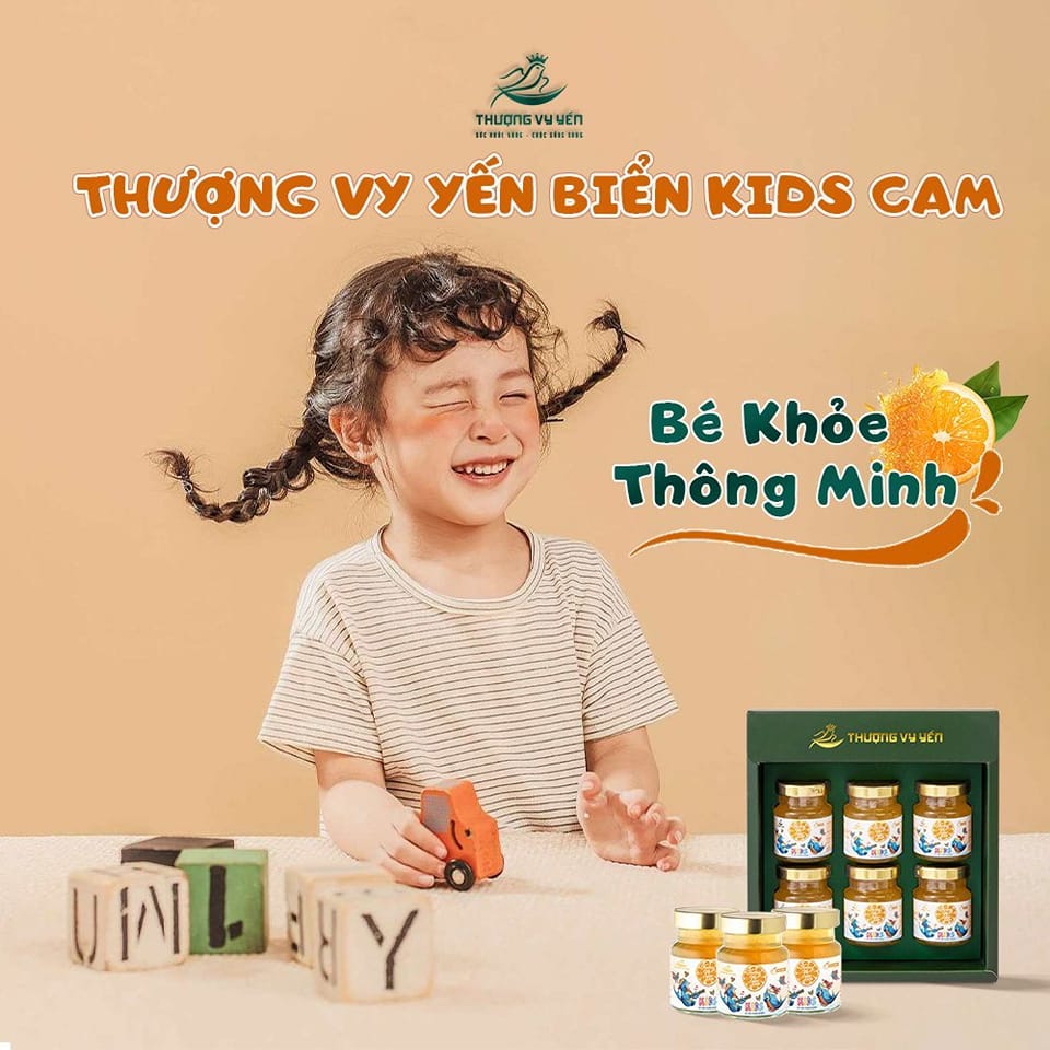 Thượng Vy Yến Kid's Vị Cam - Yến cho bé (Set 6 Hũ) - Tặng kèm túi