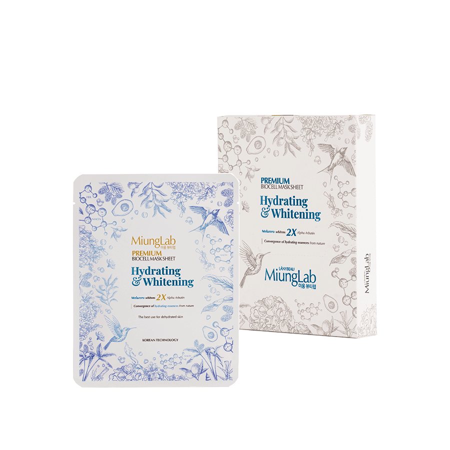 Mặt nạ cấp ẩm chuyên sâu và dưỡng trắng da MiungLab Premium Biocell Mask Sheet Hydrating & Whitening -  - Tặng 2 miếng lẻ