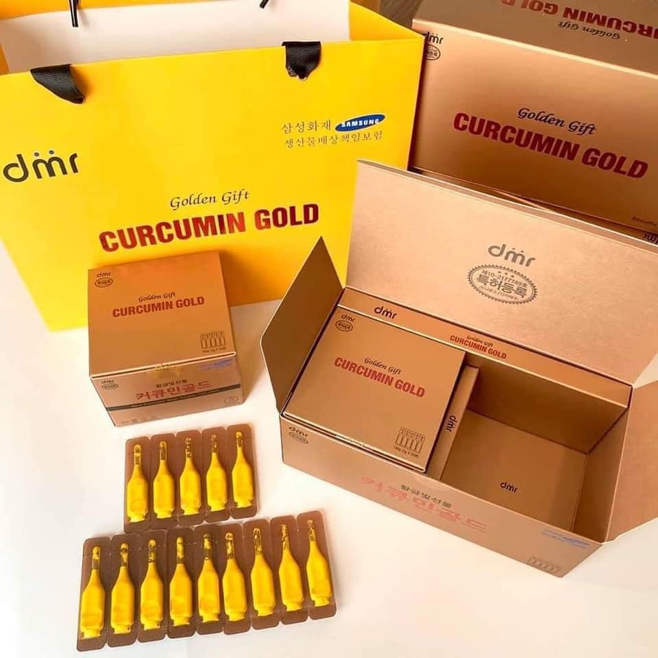 Tinh nghệ Nano Curcumin Gold Golden Gift Hộp 100 ống x2ml