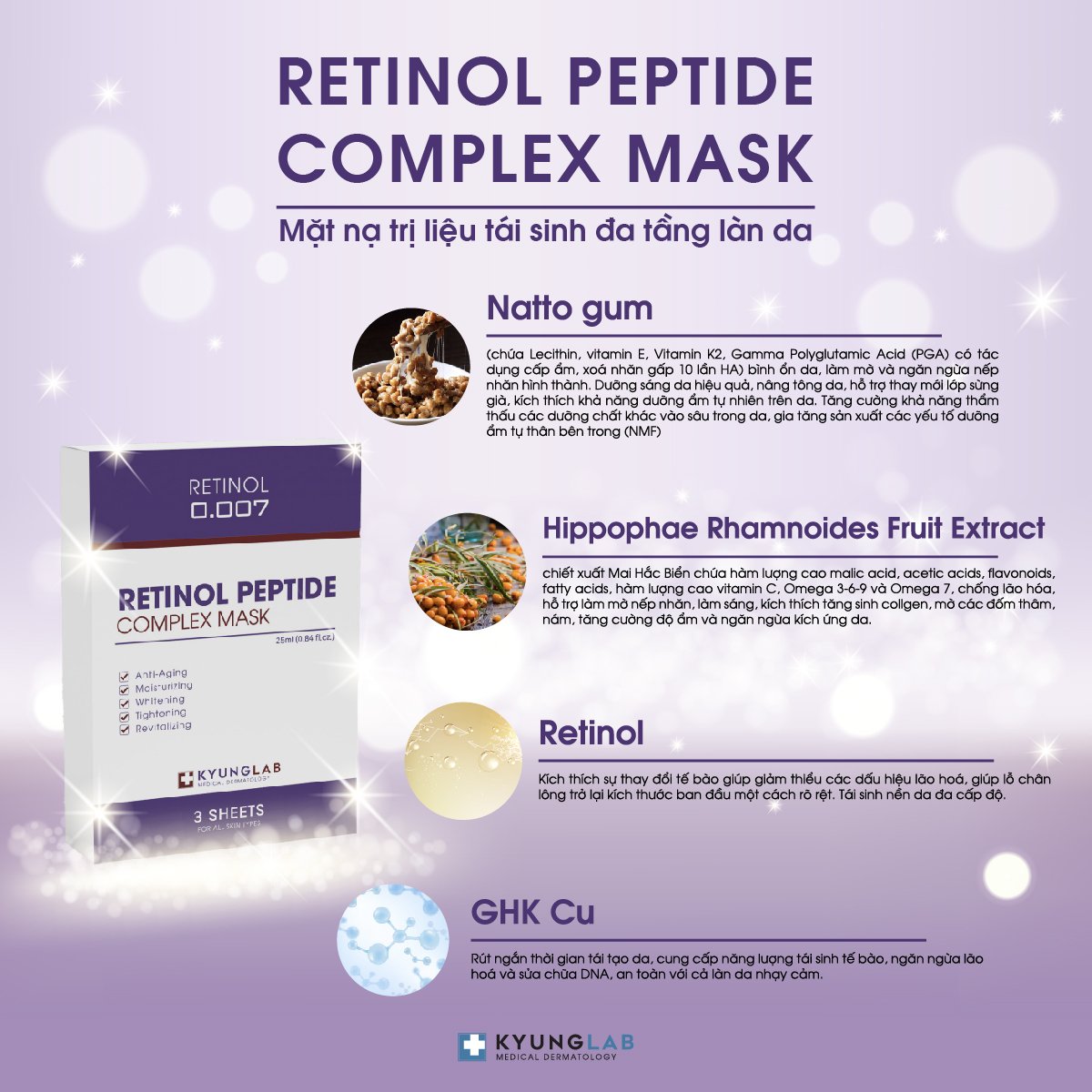 Retinol tái tạo làn da ALAB CREAM 2.0 (Tuýp 30ml) TẶNG 2 Hộp Mặt nạ trị liệu tái sinh Retinol Peptide Complex Mask