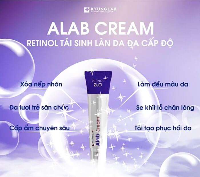 Retinol tái tạo làn da ALAB CREAM 2.0 (Tuýp 30ml) TẶNG 2 Hộp Mặt nạ trị liệu tái sinh Retinol Peptide Complex Mask