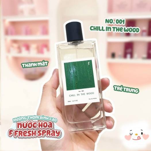 Nước hoa xịt thơm quần áo F Fresh Spray No.001 – Chill in the Wood