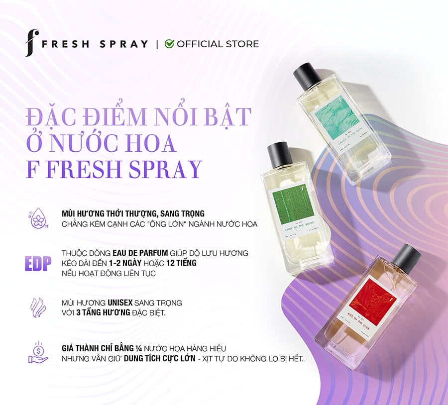 Nước hoa xịt thơm quần áo F Fresh Spray No.003 - Kiss in the Club