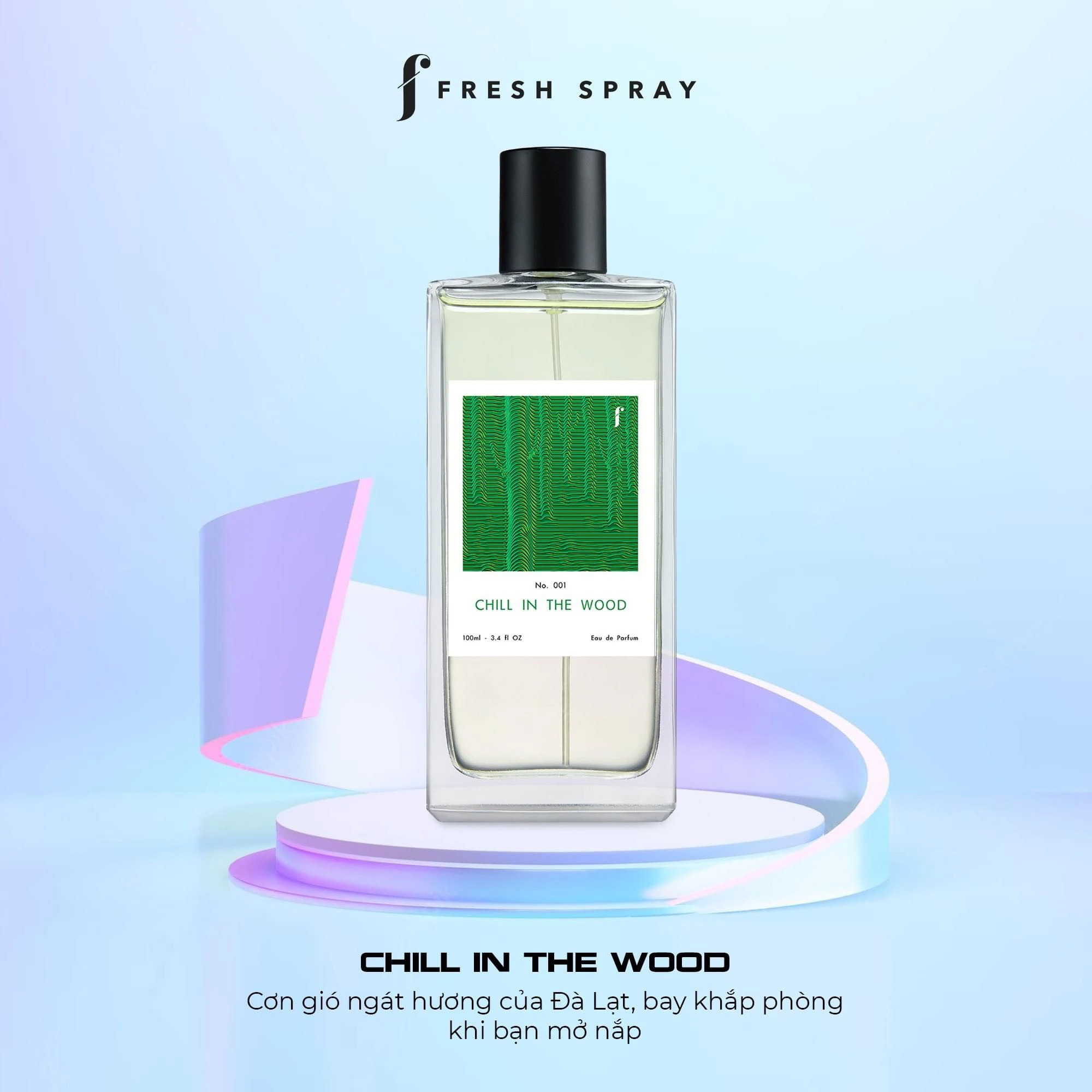 Nước hoa xịt thơm quần áo F Fresh Spray No.001 – Chill in the Wood