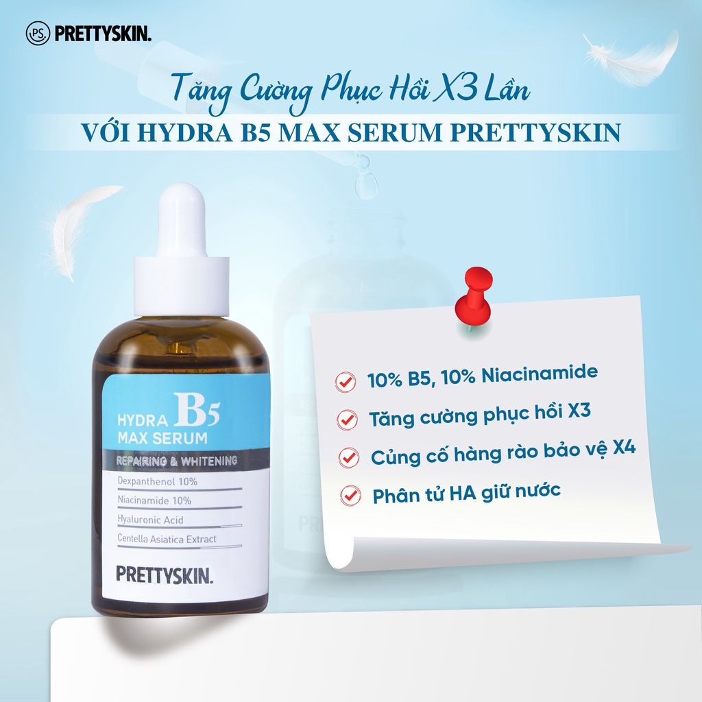 Serum Phục Hồi, Dưỡng Trắng Da Prettyskin Hydrat B5 Max Serum - 50ml