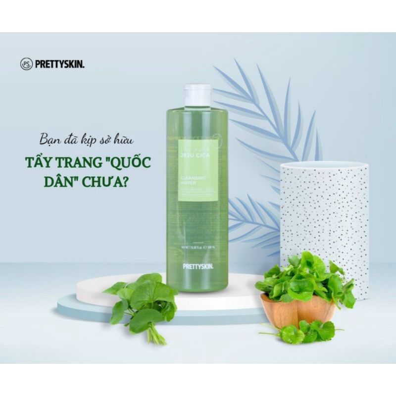 Nước Tẩy Trang Trị Mụn Rau Má Jeju Cica Prettyskin