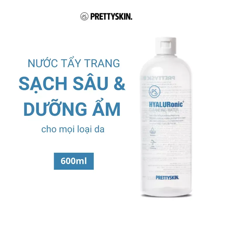 Nước Tẩy Trang Cấp Ẩm Hyaluronic Prettyskin- 600ml