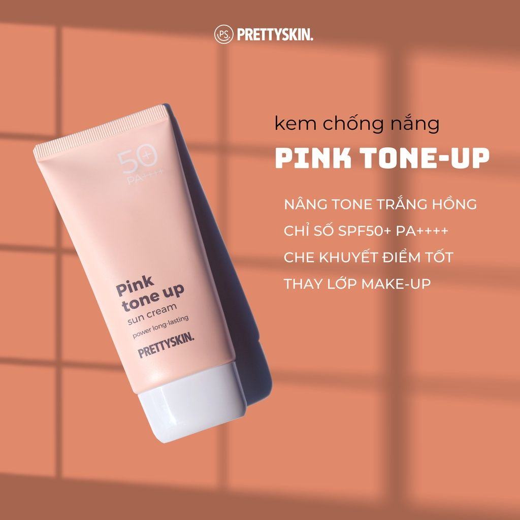 Kem chống nắng Prettyskin Pink tone up 70g