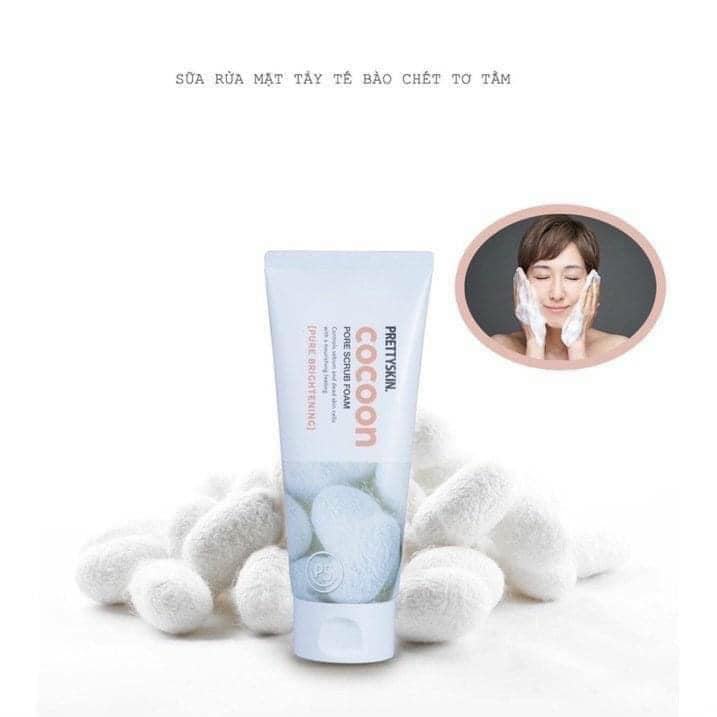 Sữa rửa mặt Tẩy da chết Cocoon PrettySkin Cocoon Pore Scrub Foam