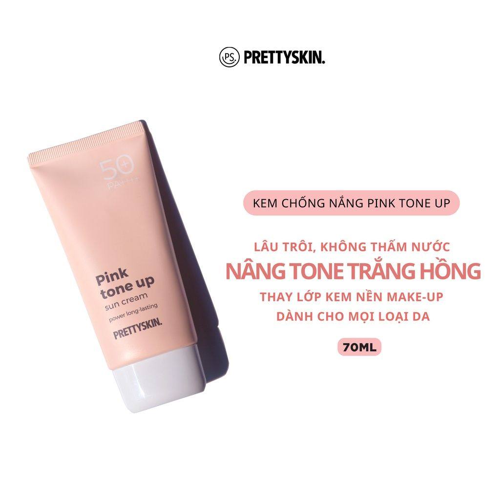 Kem chống nắng Prettyskin Pink tone up 70g