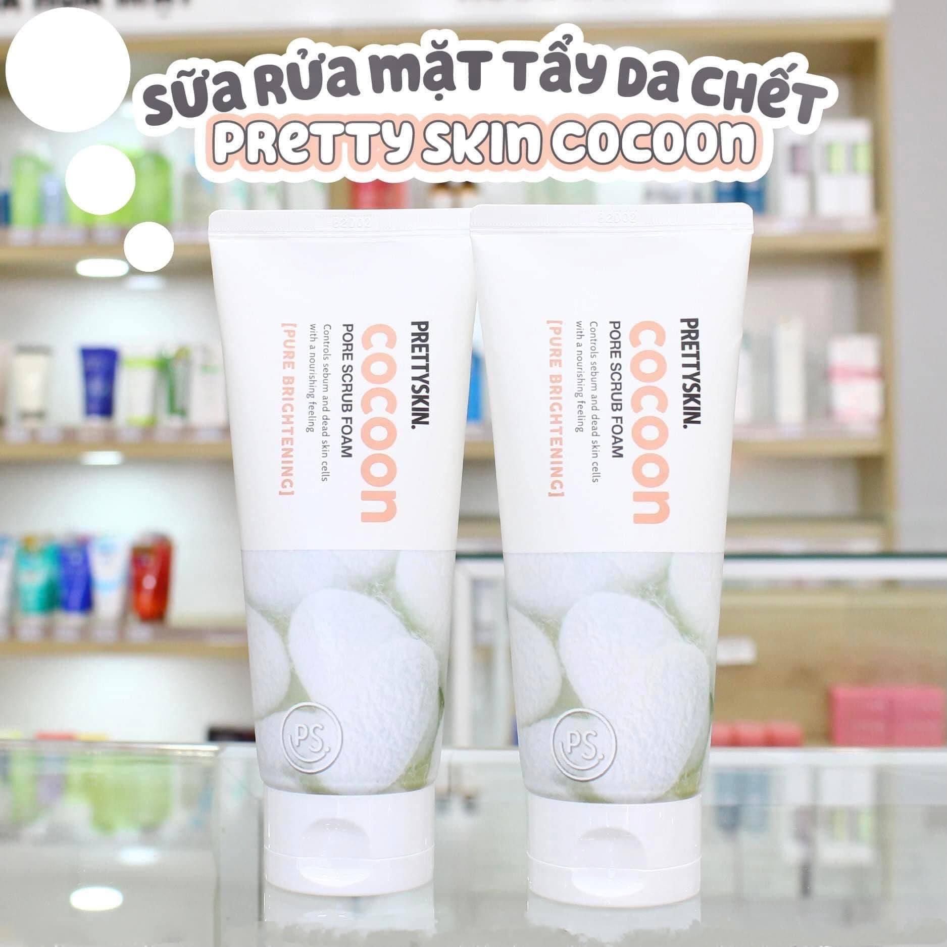 Sữa rửa mặt Tẩy da chết Cocoon PrettySkin Cocoon Pore Scrub Foam