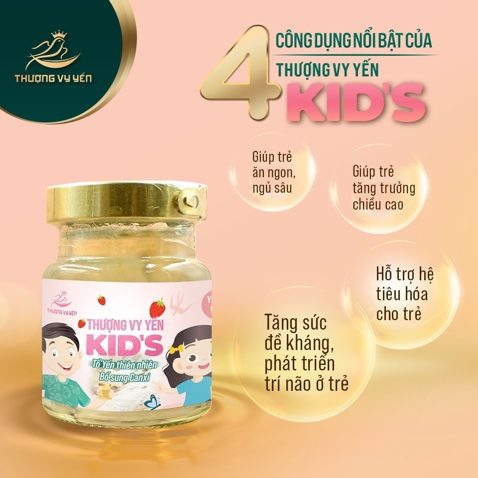 Yến đảo chưng sẵn Thượng Vy Yến Kids vị dâu - Yến Sào Thiên Nhiên Cao Cấp Cho Bé - 1 hũ lẻ 70ml