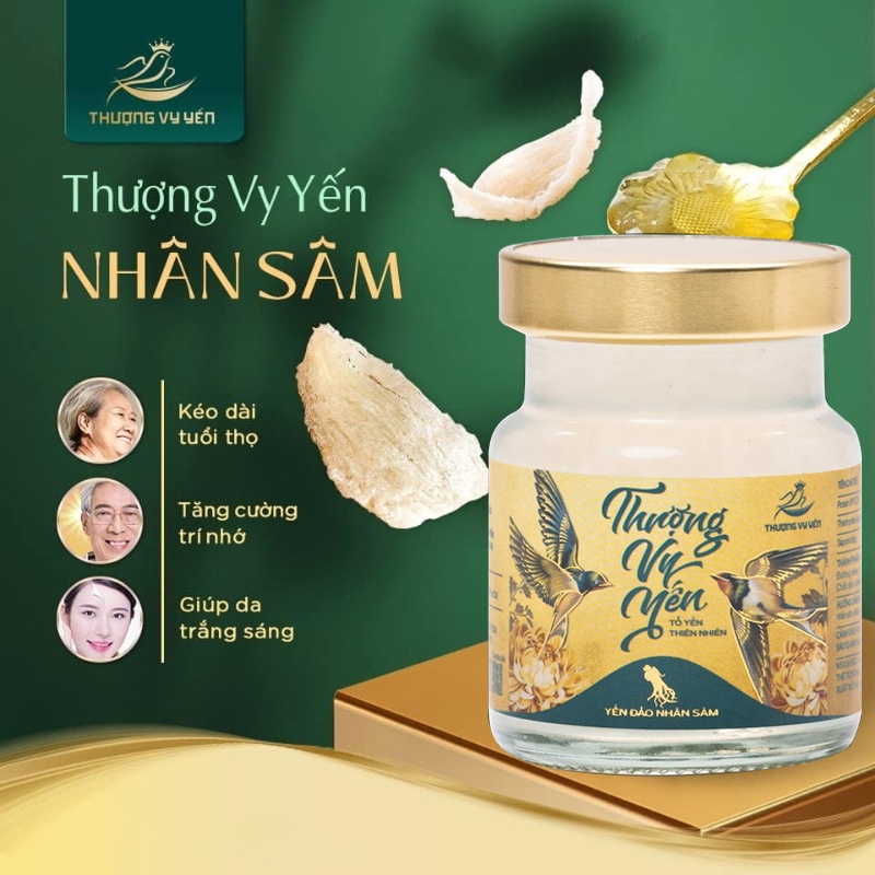 Yến đảo chưng sẵn Thượng Vy Yến Vị Nhân Sâm - Yến Sào Thiên Nhiên Cao Cấp - 1 hũ 70ml