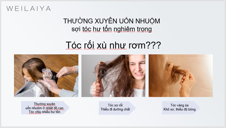 Dầu hấp tóc đa tầng hàn gắn liên kết tóc Weilaiya