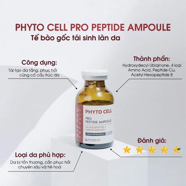 Tế Bào Gốc Kyung Lab Phyto Cell Repair Peptide Ampoule ngăn ngừa lão hóa - 20ml