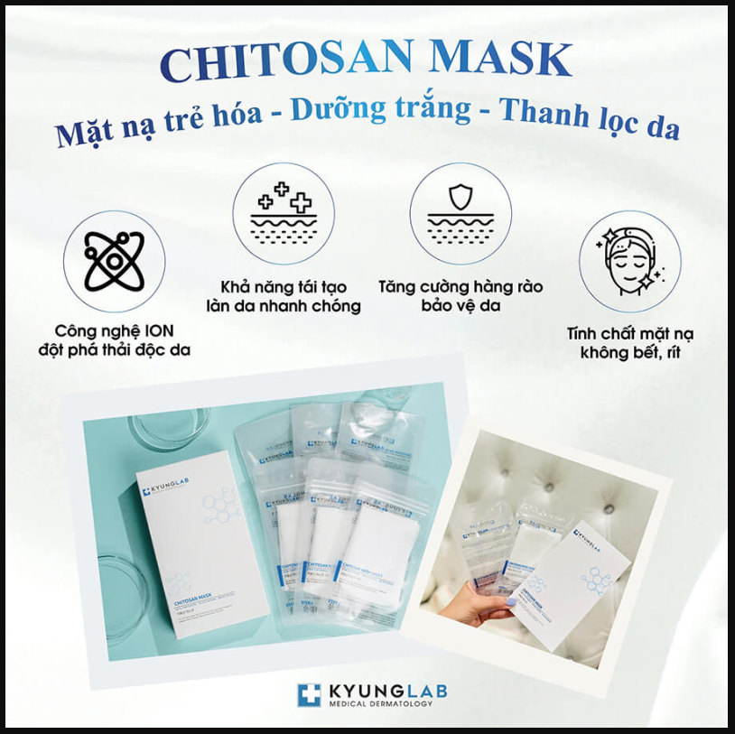 Mặt nạ Chitosan Kyung Lab Mask - Trẻ hóa, dưỡng trắng và thanh lọc da