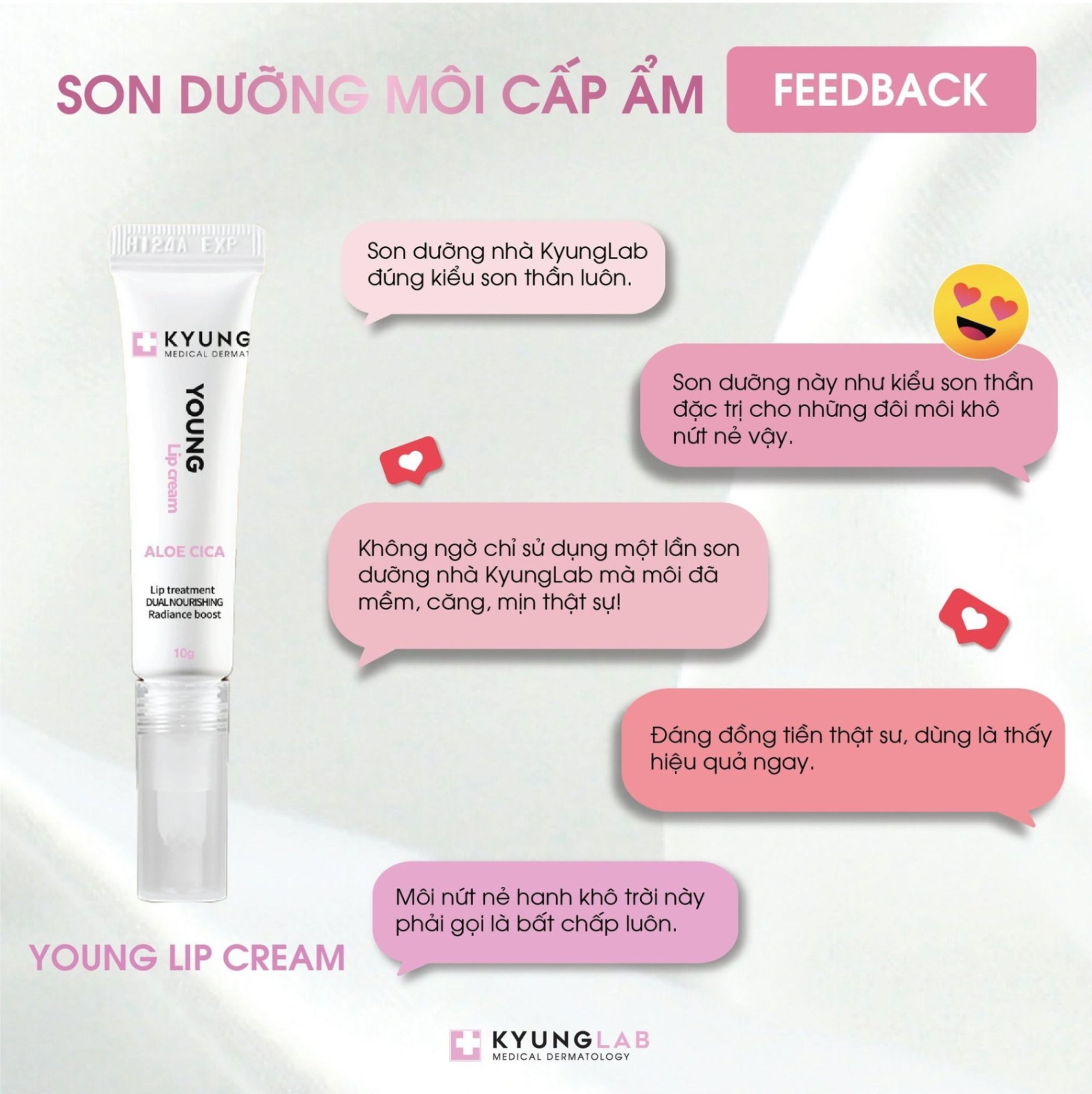 Son Dưỡng Môi Cấp Ẩm Kyung Lab Young Lip Cream Tuýp 10g