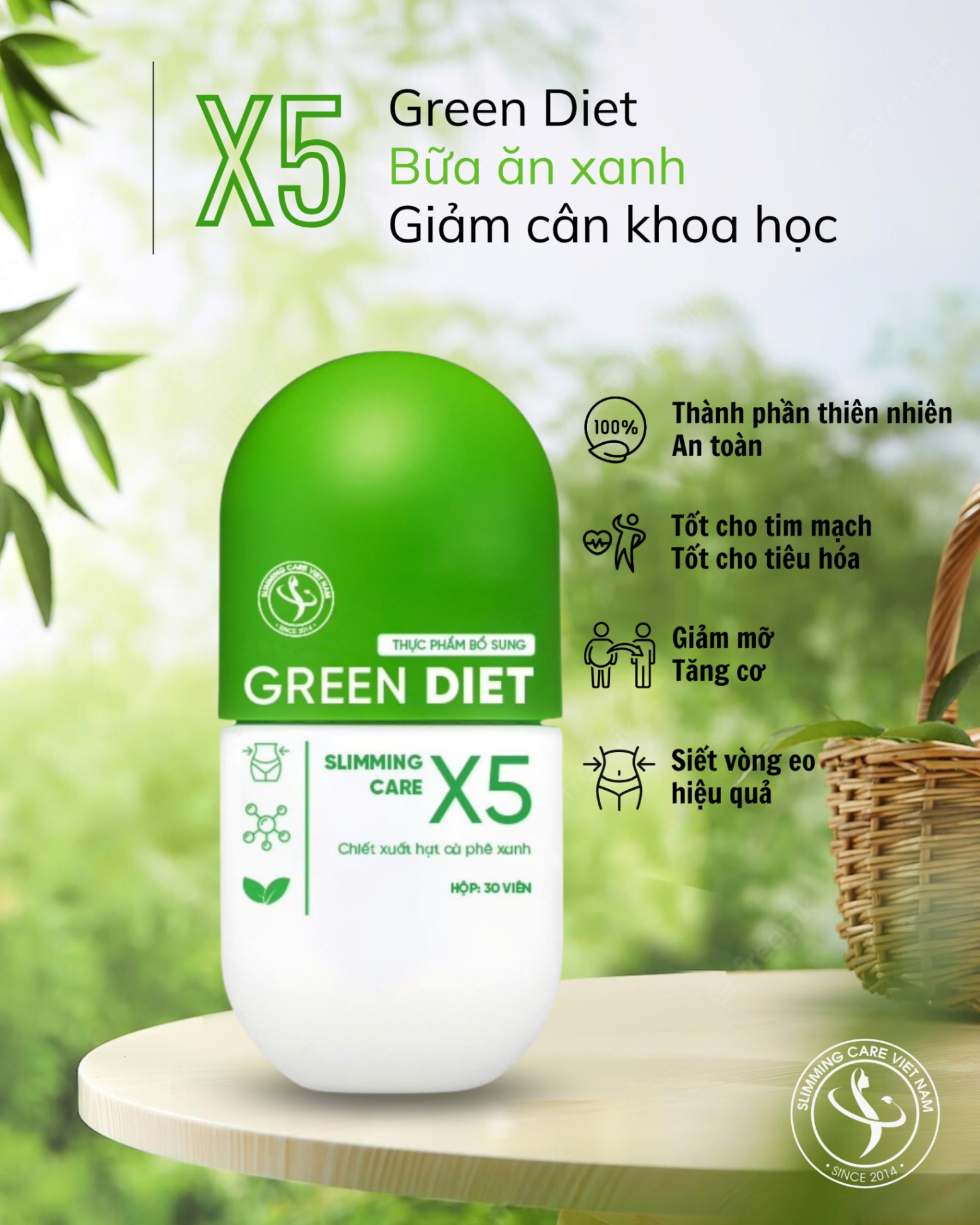 Thảo Mộc Giảm Cân Green Diet Slimming Care X5