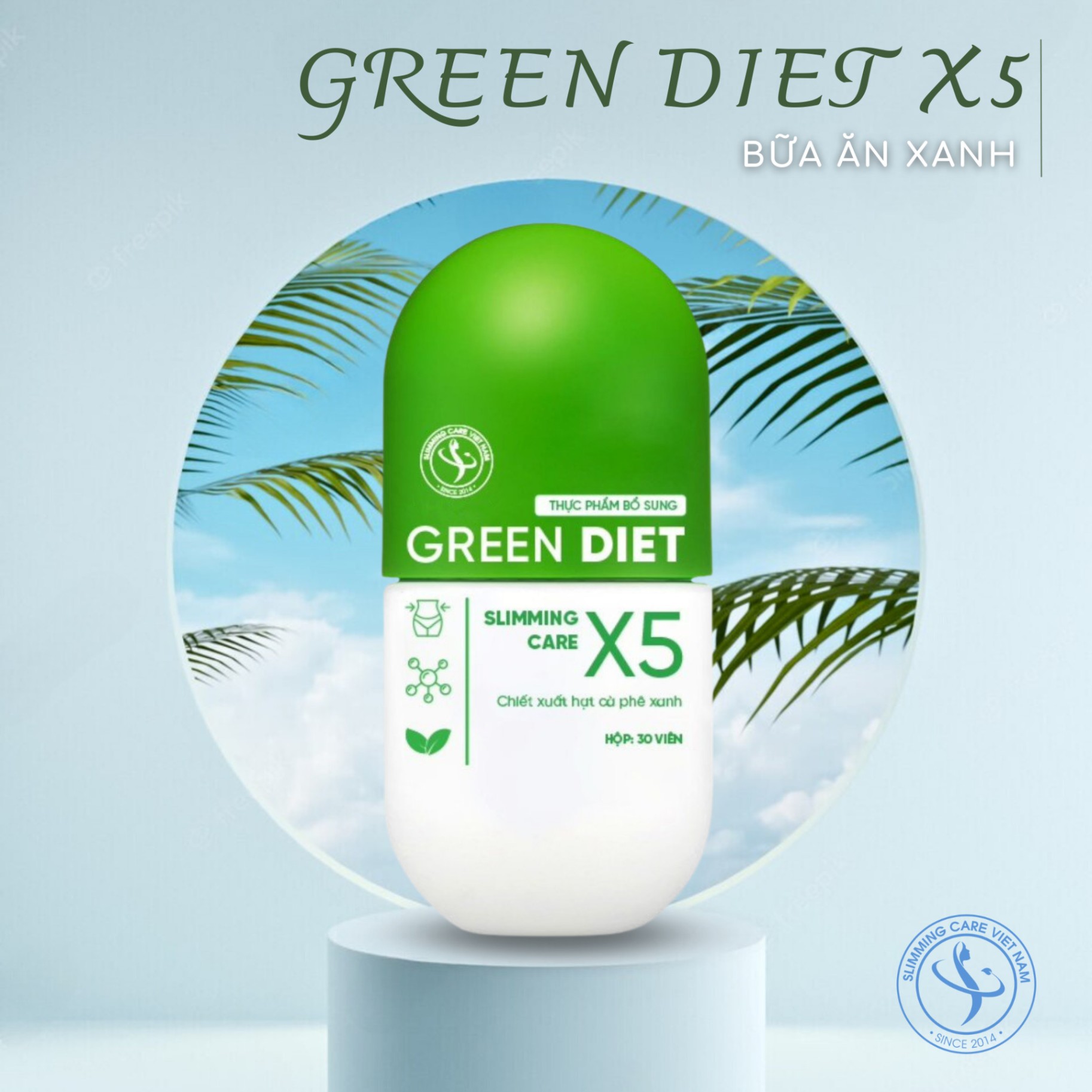 Thảo Mộc Giảm Cân Green Diet Slimming Care X5