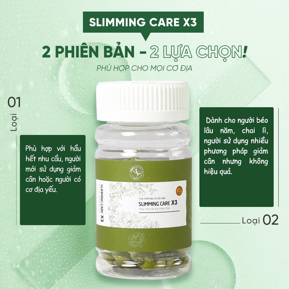 Viên giảm cân Slimming care X3 - Dành cho cơ địa khó giảm, chai lỳ ( Hộp 15 viên) số 2