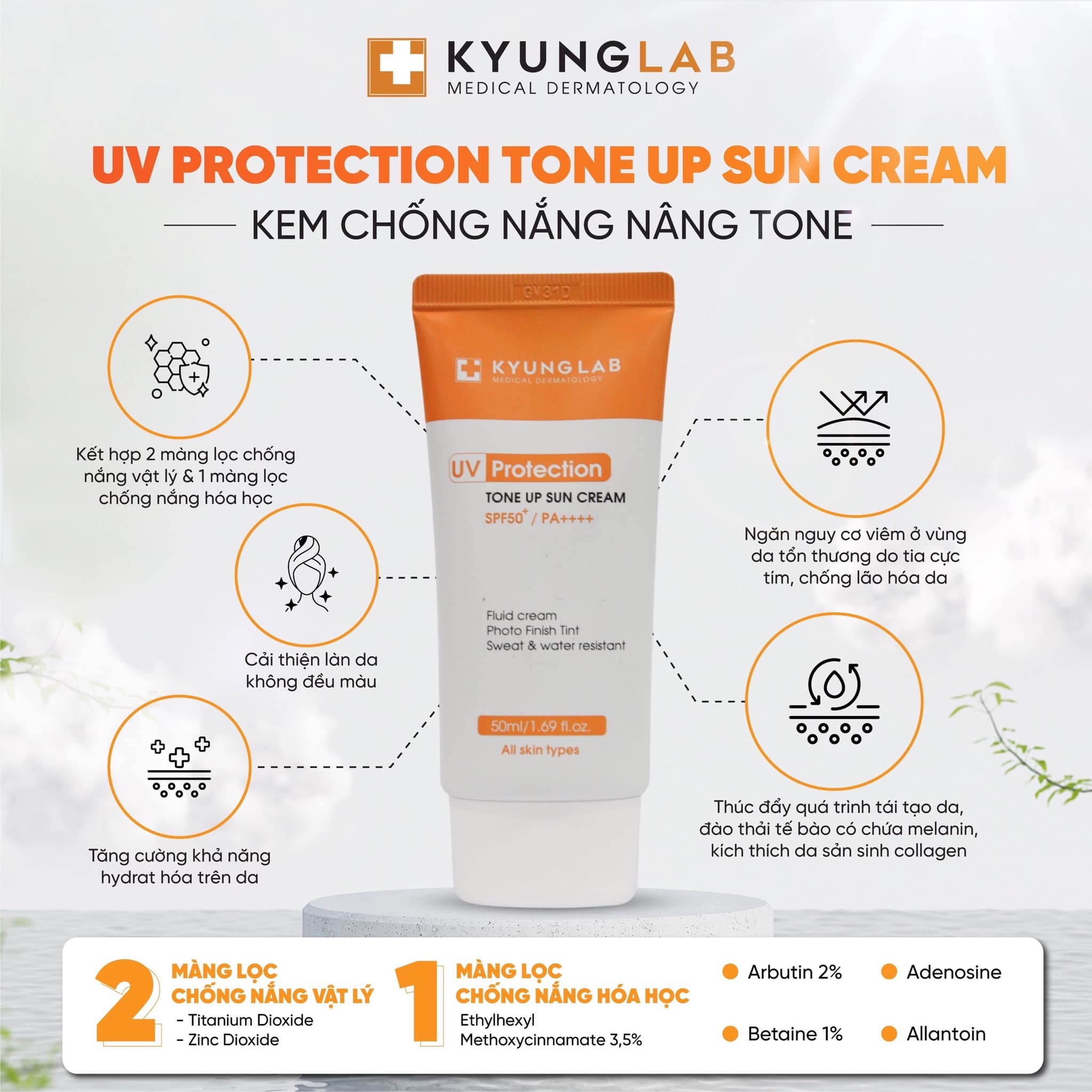 Kem chống nắng nâng tone Kyung Lab UV Protection Tone Up Sun Cream - 50ml