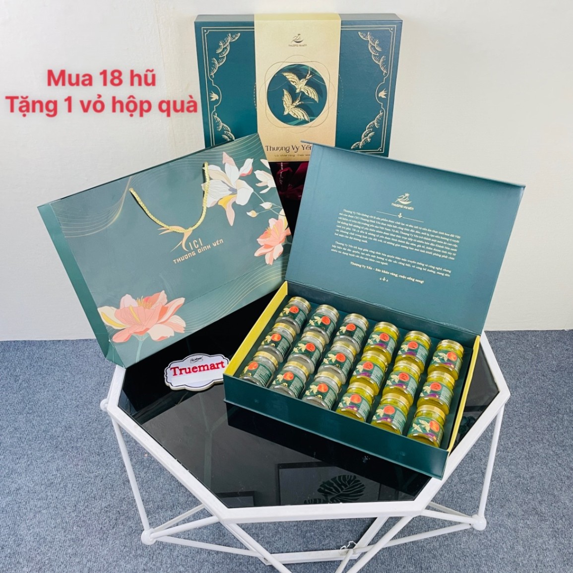 Tổ Yến Chưng Sẵn CICI Thượng Đỉnh Yến - Thượng Vy Yến Biển Sét Beauty 18 hũ vị saffron và đường ăn kiêng