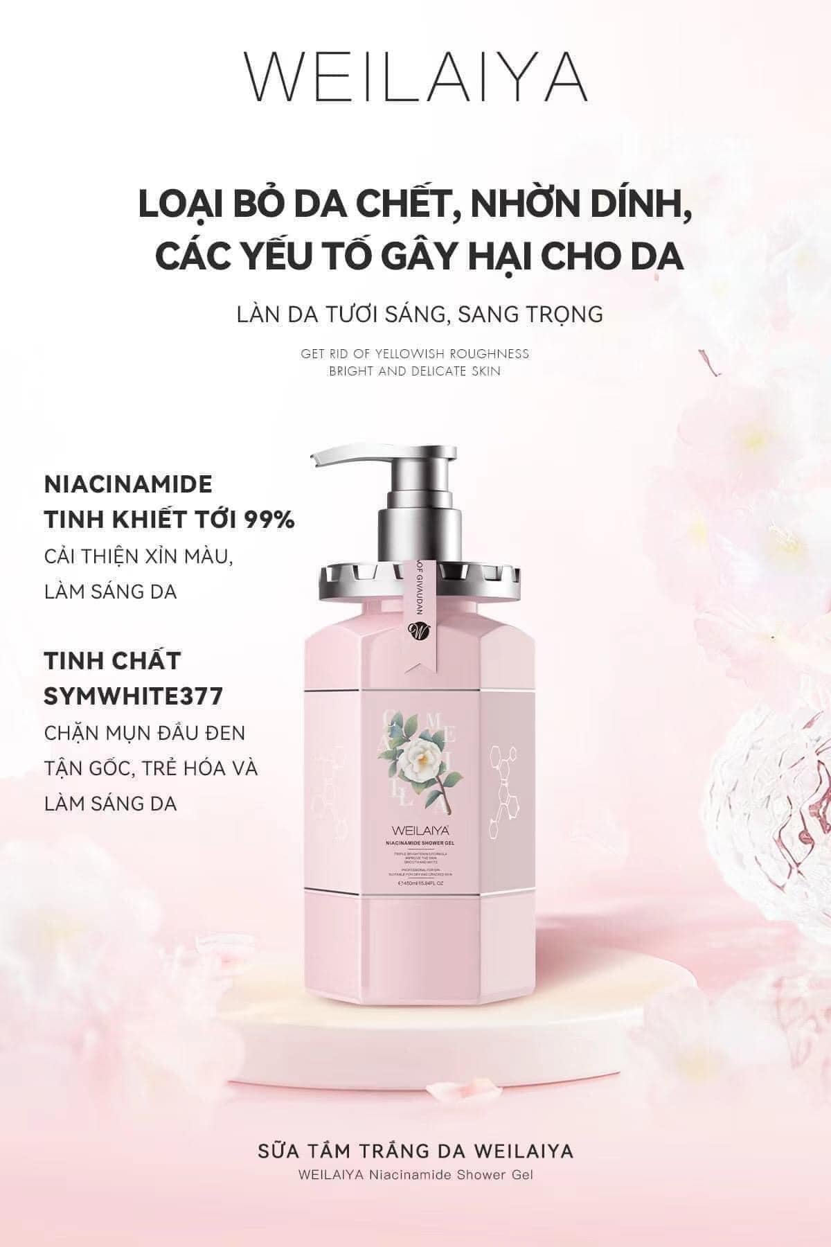 Sữa Tắm Trắng Da Hoa Trà Weilaiya - 450ml